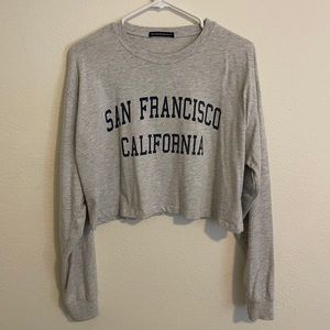 Brandy Melville cropped long sleeve tee